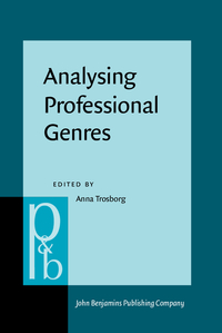 Book Cover for Analysing Professional Genres by Anna Trosborg