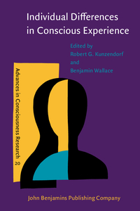 Book Cover for Individual Differences in Conscious Experience by Robert G Kunzendorf, Benjamin Wallace