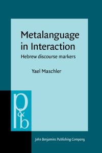 Book Cover for Metalanguage in Interaction by Yael Maschler