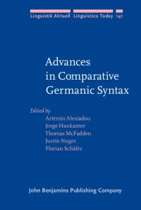 Book Cover for Advances in Comparative Germanic Syntax by Artemis Alexiadou