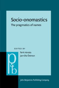 Book Cover for Socio-Onomastics by Terhi Ainiala, JanOla Östman