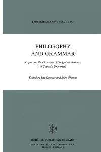 Book Cover for Philosophy and Grammar by Stig Kanger, Sven Öhman