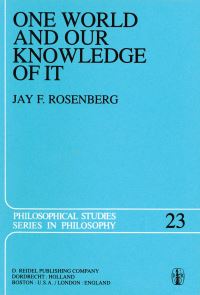 Book Cover for One World and Our Knowledge of It by Jay F Rosenberg