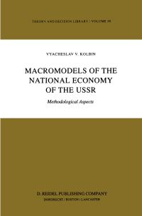 Book Cover for Macromodels of the National Economy of the USSR by Viacheslav V Kolbin