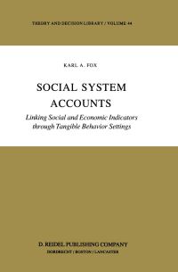 Book Cover for Social System Accounts by Karl A Fox