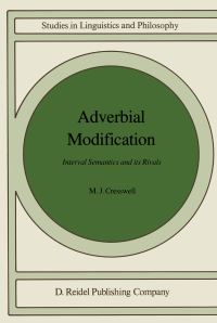 Book Cover for Adverbial Modification by M J Cresswell