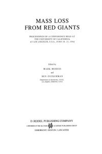 Book Cover for Mass Loss from Red Giants by Mark Morris, Ben Zuckerman