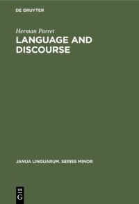 Book Cover for Language and Discourse by Herman Parret