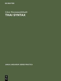Book Cover for Thai Syntax by Udom Warotamasikkhadit
