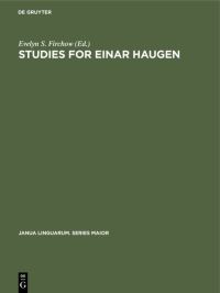 Book Cover for Studies for Einar Haugen by Evelyn S Firchow