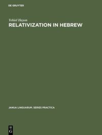Book Cover for Relativization in Hebrew by Yehiel Hayon