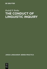 Book Cover for The Conduct of Linguistic Inquiry by Rudolf P Botha