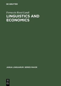 Book Cover for Linguistics and Economics by Ferruccio RossiLandi