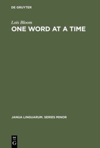 Book Cover for One Word at a Time by Lois Bloom