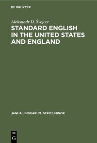 Book Cover for Standard English in the United States and England by Aleksandr D Svejcer