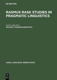 Book Cover for Pragmalinguistics by Jacob L Mey