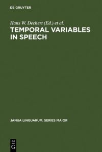Book Cover for Temporal Variables in Speech by Hans W Dechert, Manfred Raupach