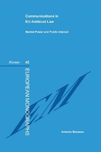 Book Cover for Communications in EU Antitrust Law by Antonio Bavasso