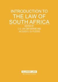 Book Cover for Introduction to the Law of South Africa by C G Van der Merwe, J E Du Plessis