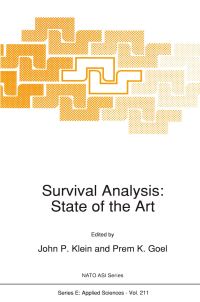 Book Cover for Survival Analysis by John P Klein, PK Goel