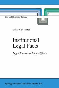 Book Cover for Institutional Legal Facts by DW Ruiter