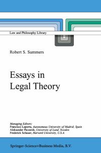 Book Cover for Essays in Legal Theory by Robert S Summers
