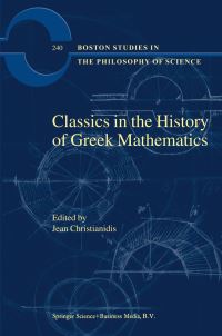 Book Cover for Classics in the History of Greek Mathematics by Jean Christianidis