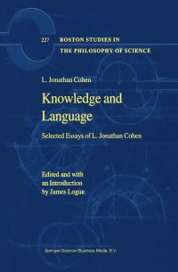 Book Cover for Knowledge and Language by L Jonathan Cohen, James Logue