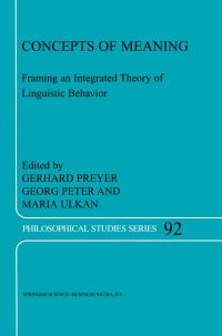 Book Cover for Concepts of Meaning by G Preyer, G Peter, M Ulkan