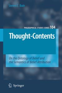 Book Cover for Thought-Contents by Steven E Boër