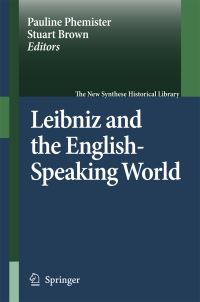 Book Cover for Leibniz and the English-Speaking World by Pauline Phemister, Stuart Brown
