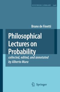 Book Cover for Philosophical Lectures on Probability by Bruno de Finetti