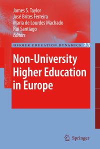 Book Cover for Non-University Higher Education in Europe by James S Taylor, José Brites Ferreira, Maria de Lourdes Machado, Rui Santiago