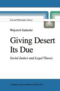 Book Cover for Giving Desert Its Due by Wojciech Sadurski