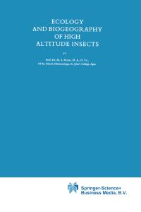 Book Cover for Ecology and Biogeography of High Altitude Insects by MS Mani