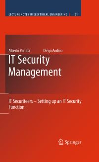Book Cover for IT Security Management by Alberto Partida, Diego Andina