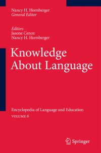 Book Cover for Knowledge About Language by Jasone Cenoz, Nancy H Hornberger