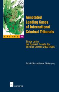 Book Cover for Annotated Leading Cases of International Criminal Tribunals - Volume 16 by André Klip, Göran Sluiter