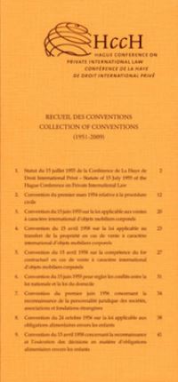Book Cover for Recueil Des Conventions (1951-2009) by Hague Conference on Private International Law