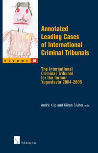 Book Cover for Annotated Leading Cases of International Criminal Tribunals - Volume 26 by André Klip, Göran Sluiter
