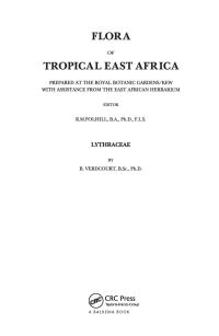 Book Cover for Lythraceae by Bernard Verdcourt, Kew Royal Botanic Gardens, East African Herbarium