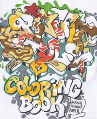 Book Cover for Graffiti Style Coloring Book by Bjorn Almqvist, Tobias Barenthin Lindblad