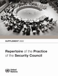 Book Cover for Repertoire of the Practice of the Security Council by United Nations Department of Political and Peacebuilding Affairs