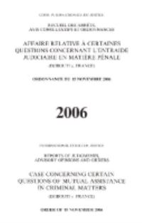 Book Cover for Case Concerning Certain Questions of Mutual Assistance in Criminal Matters by United Nations