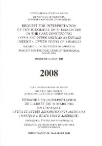 Book Cover for Request for Interpretation of the Judgement of 31 March 2004 in the Case Concerning Avena and Other Mexican Nationals by United Nations