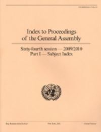 Book Cover for Index to Proceedings of the General Assembly by United Nations