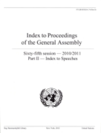 Book Cover for Index to Proceedings of the General Assembly 2010/2011 by United Nations