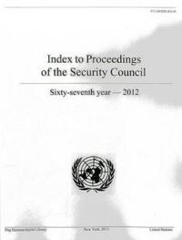 Book Cover for Index to Proceedings of the Security Council by Department of Public Information