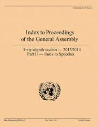 Book Cover for Index to Proceedings of the General Assembly 2013/2014. Part II Index to Speeches by United Nations