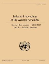 Book Cover for Index to Proceedings of the General Assembly 2016/2017 by United Nations Department of Public Information